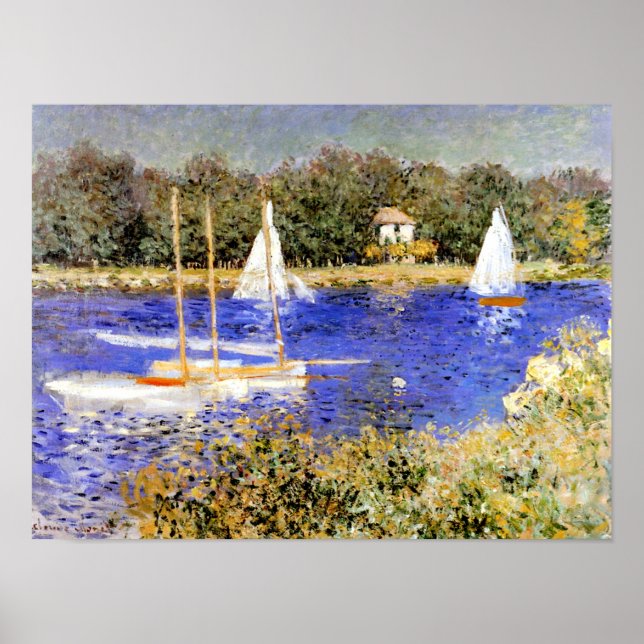 Monet - Das Becken in Argenteuil Poster (Vorne)