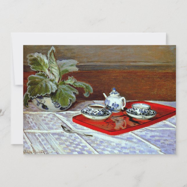 Monet - Das Teeservice, Feiertagskarte (Vorderseite)
