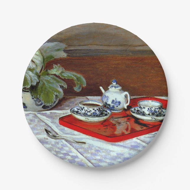Monet: Das Teeservice, Pappteller (Vorderseite)