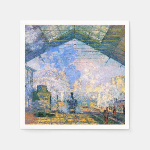 Monet - Der Bahnhof Saint-Lazare, Kunst Serviette