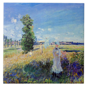 Monet - Der Spaziergang, berühmtes Gemälde, Fliese