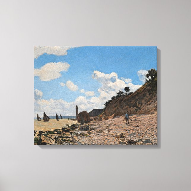 Monet - Der Strand in Honfleur Leinwanddruck (Vorderseite)