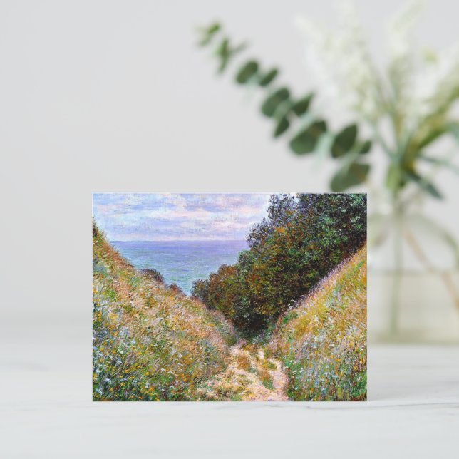 Monet - Der Weg von La Cavee, Pourville, Postkarte (Stehend Vorderseite)