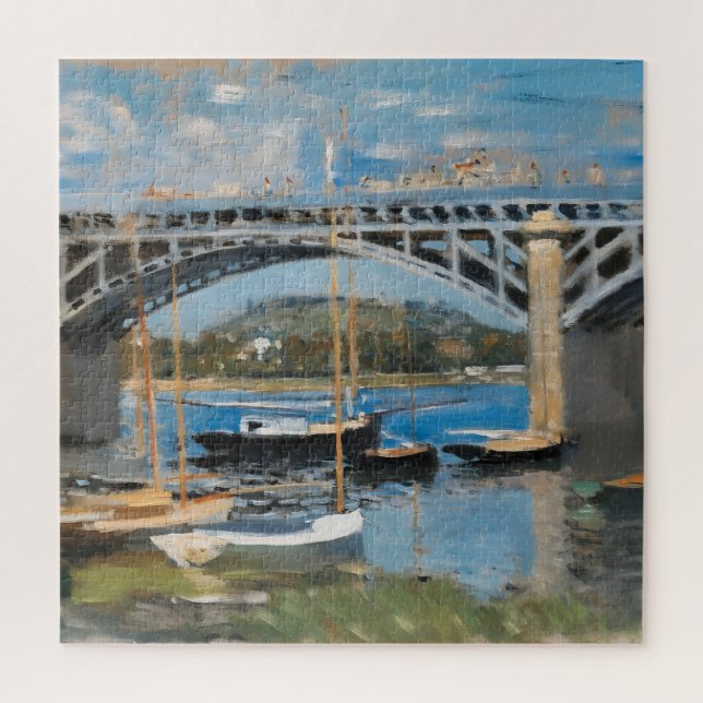 Monet - Die Brücke über der Seine Puzzle (Vertikal)