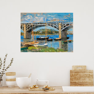 Monet - Die Brücke über die Seine, Poster