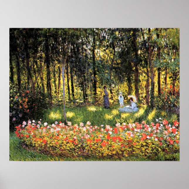 Monet - Die Familie der Künstler im Garten Poster (Vorne)