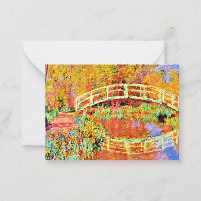 Monet - Die japanische Brücke in Giverny Mitteilungskarte (Vorderseite)
