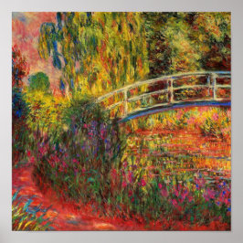 Monet Die japanische Brücke Poster