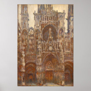 Monet, die Kathedrale Rouen, das Westportal Poster