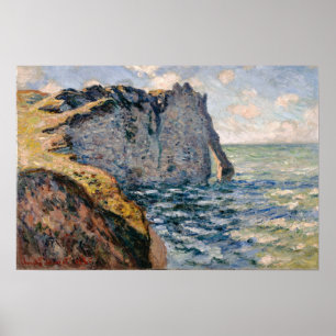 Monet - Die Klippe des Aval Etretat Poster