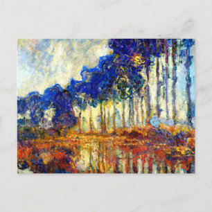 Monet - Die Poplars im Herbst Postkarte