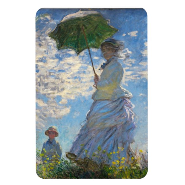 Monet Die Promenade Frau mit dem Parasol Magnet (Vertikal)