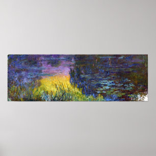 Monet - Die Seerosen Sonnenuntergang Poster
