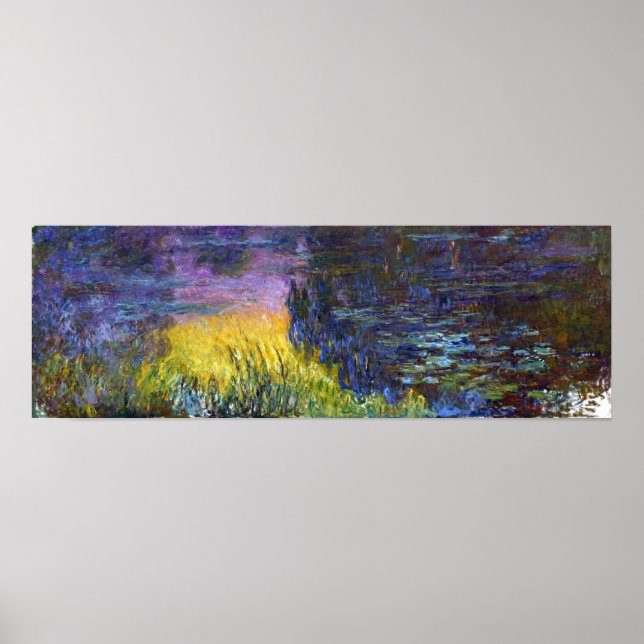 Monet - Die Wasserläufe, die die Sonne bestimmen Poster (Vorne)