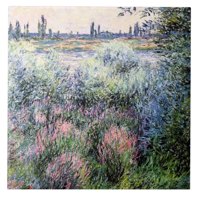 Monet - Ein Ort am Seine-Ufer Fliese (Vorderseite)