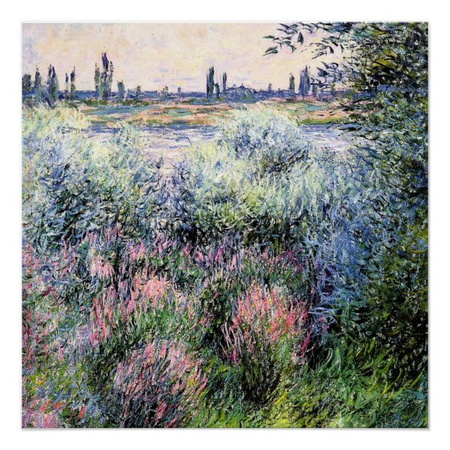 Monet - Ein Ort am Seine-Ufer Poster (Vorderseite)