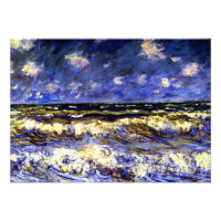 Monet - Ein stürmisches Meer, Kunstmalerei