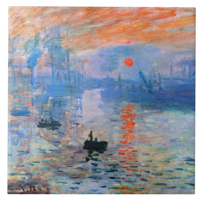 Monet - Eindruck, Sonnenaufgang Fliese (Vorderseite)