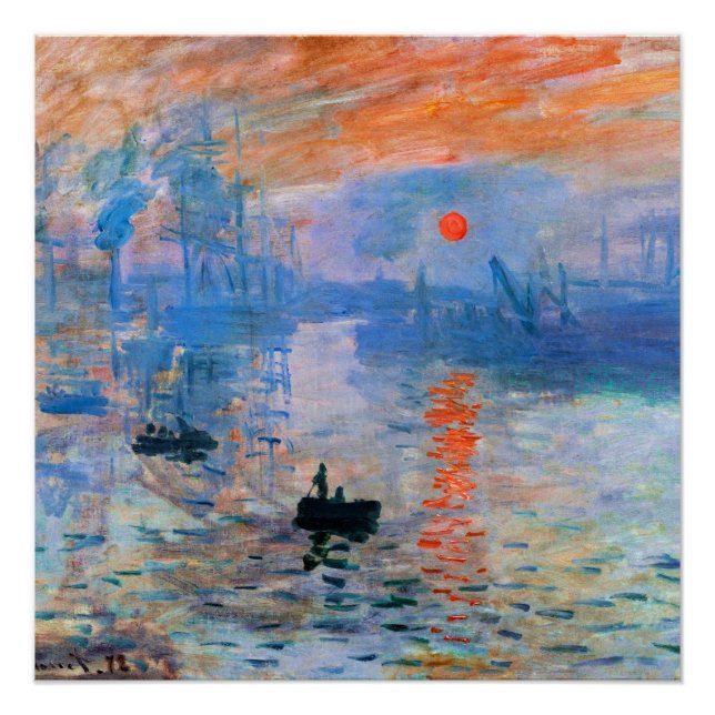 Monet - Eindruck, Sonnenaufgang, Poster (Vorderseite)