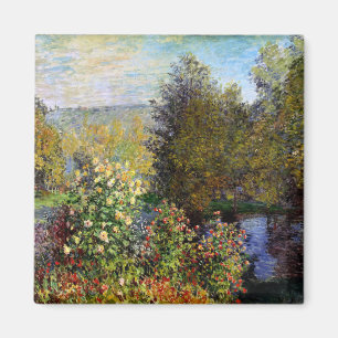 Monet - Eine Ecke des Gartens am Montgeron Magnet