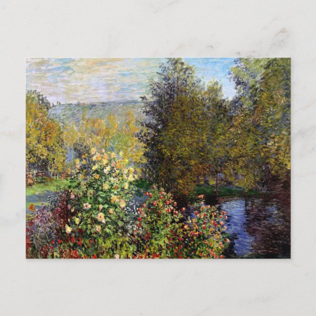 Monet - Eine Ecke des Gartens am Montgeron Postkarte (Vorderseite)