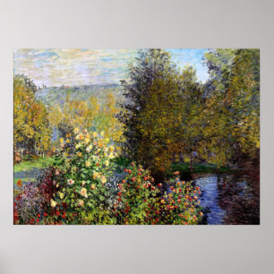 Monet - Eine Ecke des Gartens in Montgeron Poster