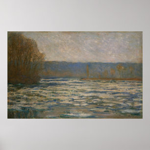 Monet - Eisaufbruch an der Seine am Bennecourt Poster