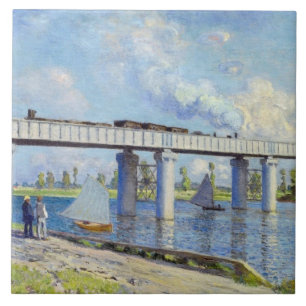 Monet - Eisenbahnbrücke in Argenteuil Fliese
