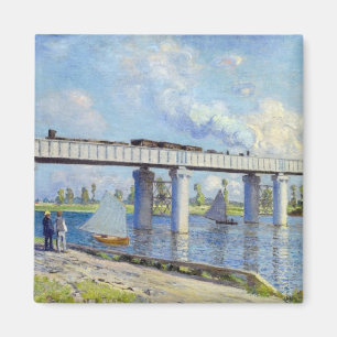 Monet - Eisenbahnbrücke in Argenteuil Magnet