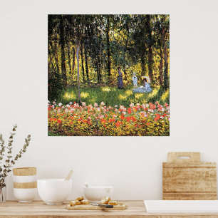 Monet - Familie der Künstler im Garten Poster
