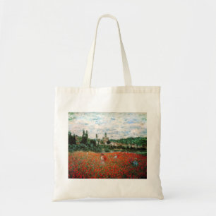 Monet Feld der roten Mohnblumen-Taschen-Tasche Tragetasche