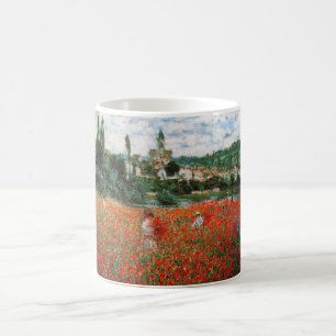 Monet Feld der roten Mohnblumen-Tasse Tasse