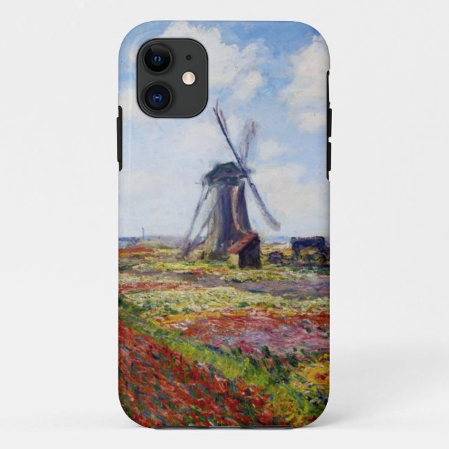 Monet Feld der Tulpen mit Windmühle iPhone 5 Fall Case-Mate iPhone Hülle (Rückseite)