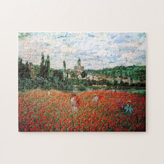 Monet Feld des roten Mohnblumen-Puzzlespiels Puzzle (Horizontal)