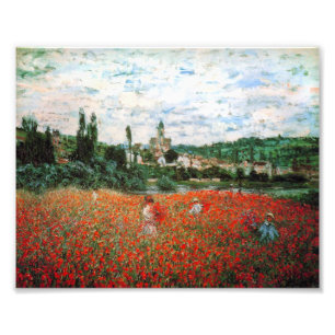 Monet Field of Red Poppies Fotodruck