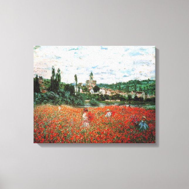 Monet Field of Red Poppies Leinwanddruck (Vorderseite)