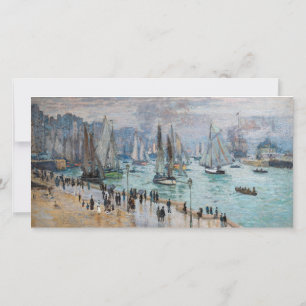 Monet - Fischerboote verlassen den Hafen, Le Havre Dankeskarte