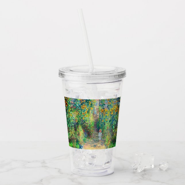 Monet Flower Garden Acryltrinkbecher (Vorderseite Ice)