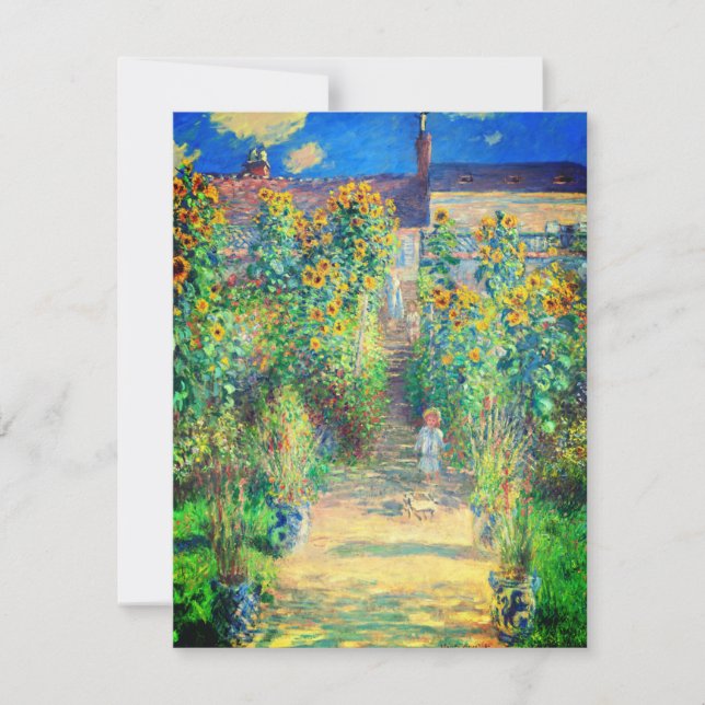 Monet Flower Garden Card (Vorderseite)