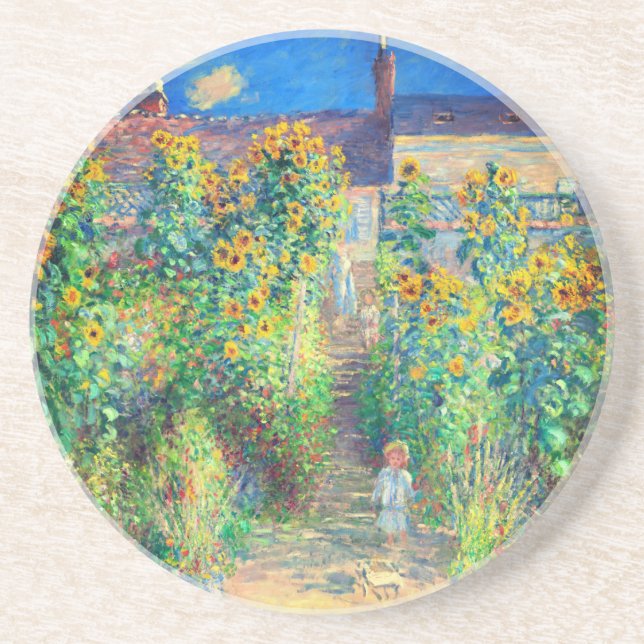 Monet Flower Garden Getränkeuntersetzer (Vorne)