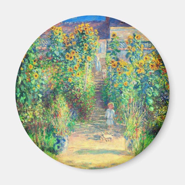 Monet Flower Garden Magnet (Vorne)