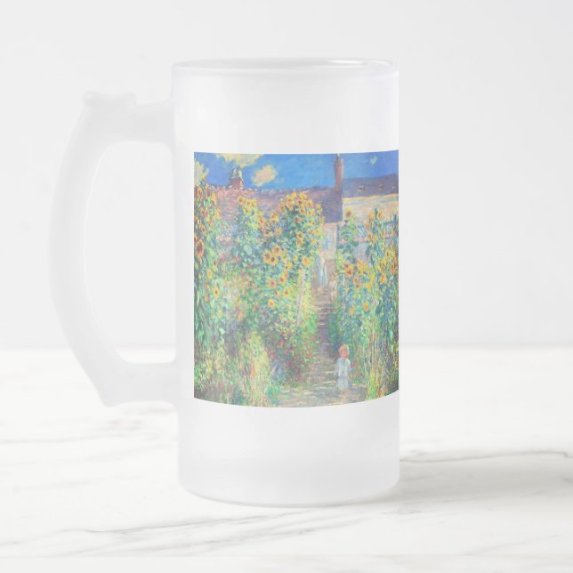 Monet Flower Garden Mattglas Bierglas (Links)