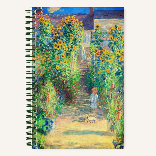 Monet Flower Garden Notizbuch (Vorderseite)