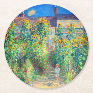 Monet Flower Garden Runder Pappuntersetzer