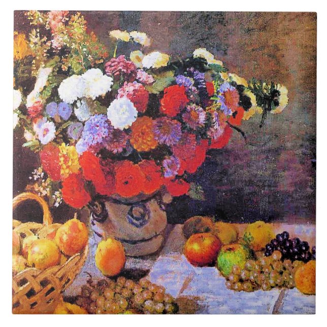 Monet - Flowers and Fruit Fliese (Vorderseite)