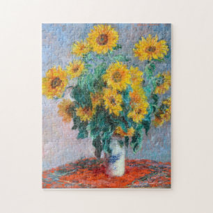 Monet France Bouquet Sunflowers Impressionist Peop Puzzle