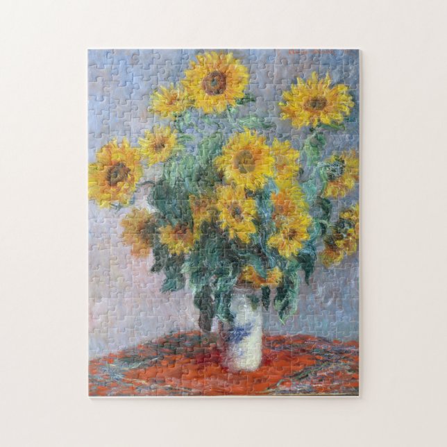 Monet France Bouquet Sunflowers Impressionist Peop Puzzle (Vertikal)