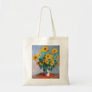 Monet France Bouquet Sunflowers Impressionist Peop Tragetasche