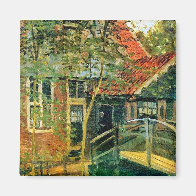 Monet France Impressionist People Little Bridge Pa Magnet (Vorne)