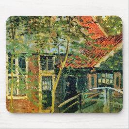 Monet France Impressionist People Little Bridge Pa Mousepad